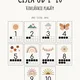 Boho plagáty s číslami 1–10 2