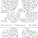 Valentín vo vzoroch/ podstatné mená, prídavné mená, puzzle, vzory  2