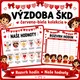 ❤️Výzdoba do školského klubu – červeno-biela kolekcia ❤️ 2
