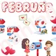 ❤️ FEBRUÁR – výzdobný materiál do triedy a ŠKD 2