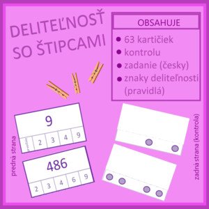 Deliteľnosť so štipcami