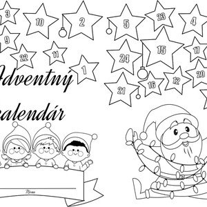 Adventný kalendár pracovných listov