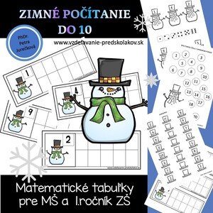 Zimné počítanie so snehuliakom