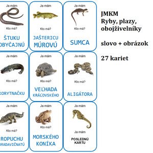 Ja mám, kto má? - RYBY, PLAZY, OBOJŽIVELNÍKY- súbor 3 hier