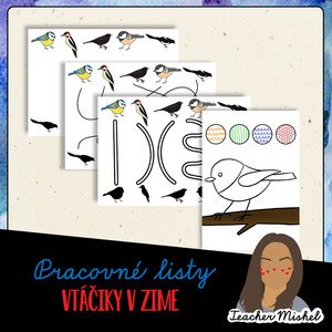Pracovné listy - vtáčiky v zime
