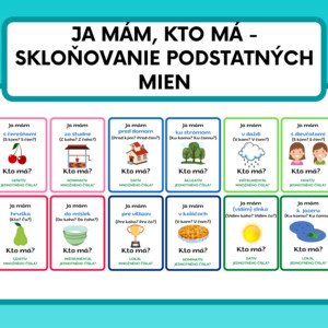 JA MÁM, KTO MÁ - SKLOŇOVANIE PODSTATNÝCH MIEN