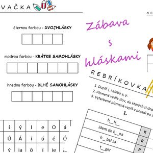 ZÁBAVA S HLÁSKAMI - 3x vyfarbovačka + 2x rebríkovka + 1x cestička