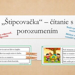 "Štipcovačka" - čítanie s porozumením