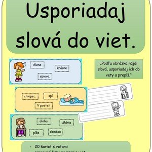 Usporiadaj slová do viet