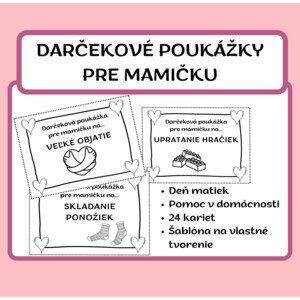 Darčekové poukážky pre mamičku
