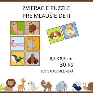 ZVIERACIE PUZZLE PRE MLADŠIE DETI