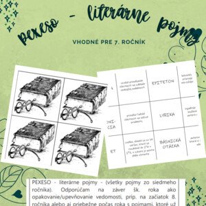 PEXESO - literárne pojmy (7. ročník)