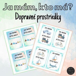 Ja mám, kto má? Dopravné prostriedky