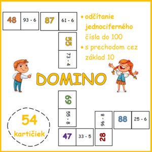 DOMINO - jednociferné číslo do 100, s prechodom