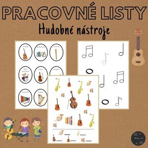 Hudobné nástroje, pracovné listy