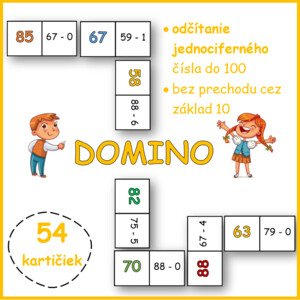 DOMINO - jednociferné číslo do 100, bez prechodu