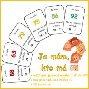 Ja mám, kto má ... výsledok príkladu? (odčítanie do 100 bez prechodu)