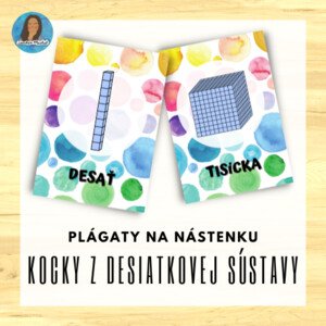 Plagát na nástenku - kocky z desiatkovej sústavy