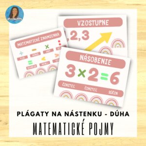 Matematické operácie na nástenku- dúhové