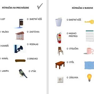 Pátračka na prechádzke a v budove