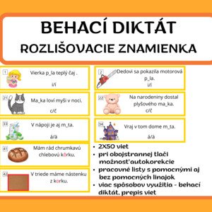 Behací diktát - rozlišovacie znamienka