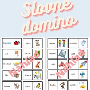 Slovné domino pre 1. ročník (po písmenku Š) 