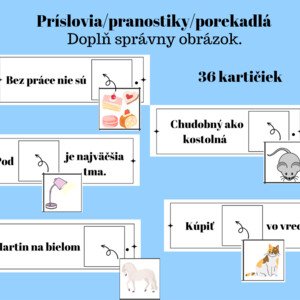 Príslovia/porekadlá/pranostiky
