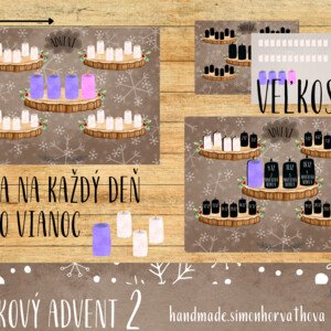Adventný kalendár so sviečkami 2 - sviečka na každý deň