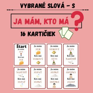 Ja mám, kto má - Vybrané slová po S
