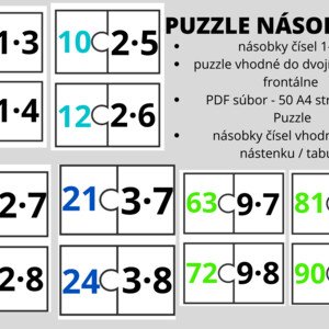 PUZZLE Násobilka - malá násobilka 