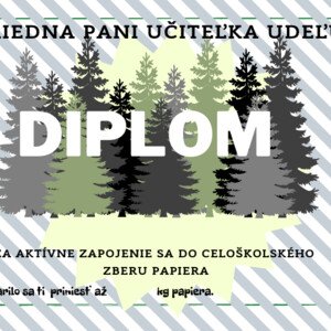 Diplom - zber papiera