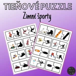 Zimné športy, tieňové puzzle