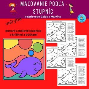 Maľovanie podľa stupníc - veľryba