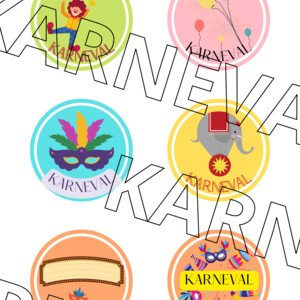 Karneval - medaile/samolepky