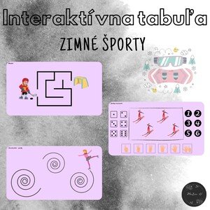 Zimné športy, interaktívna tabuľa