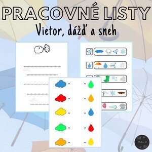 Vietor, dážď a sneh, pracovné listy