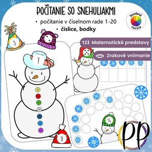 Počítanie so snehuliakmi