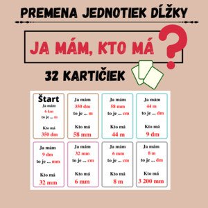 Premena jednotiek dĺžky - Ja mám, kto má