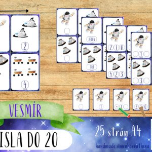 VESMÍR - Čísla do 20, Počítanie, Matematika