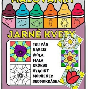 Jarné kvety - MAĽOVANKY podľa SYMBOLOV