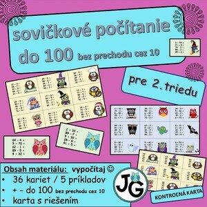 Sovičkové počítanie do 100 bez prechodu cez 10