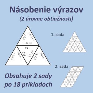 Trimino – Násobenie výrazov (2 úrovne obtiažnosti) 