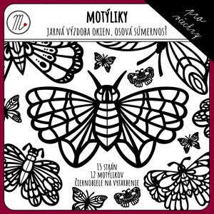 Motýliky - jarná výzdoba okien, osová súmernosť