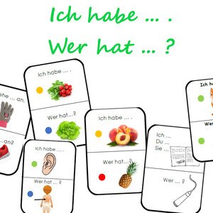 Ich habe ... . Wer hat ... ? 6 tém