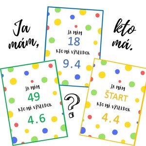 Ja mám, kto má?.. NÁSOBENIE 1 - 10