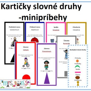 Kartičky s minipríbehmi slovné druhy 
