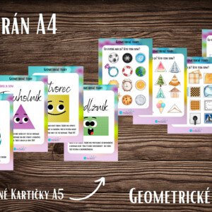 Geometrické tvary - náučné kartičky