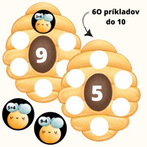 počítaj s včielkou do 10
