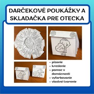 Darčekové poukážky a skladačka pre otecka