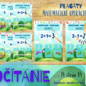 Matematika, počítanie, čísla, matematické operácie, počítanie do 20